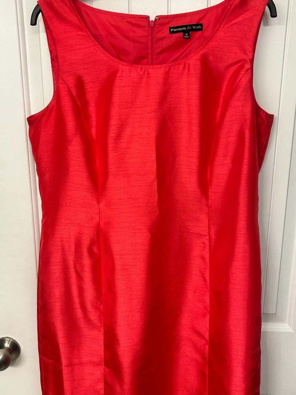 Preston & York Red Sleeveless Sheath Dress Size 16